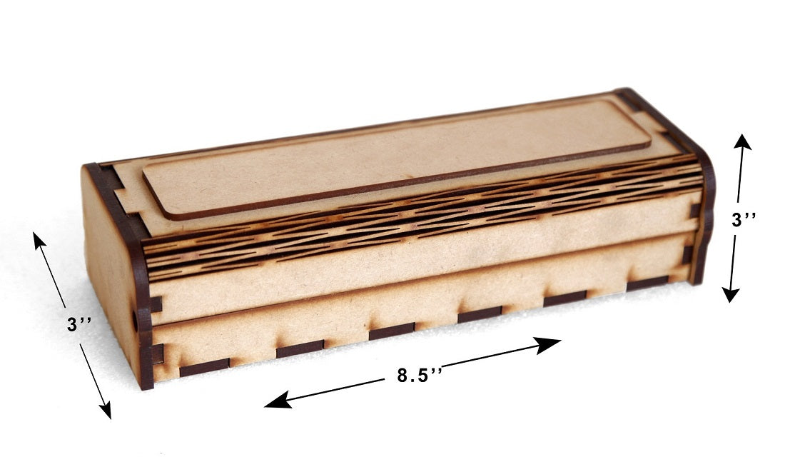 Elegant Wooden Jewelry Box – Wave Design with Velvet Lining
