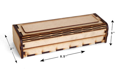 Elegant Wooden Jewelry Box – Wave Design with Velvet Lining