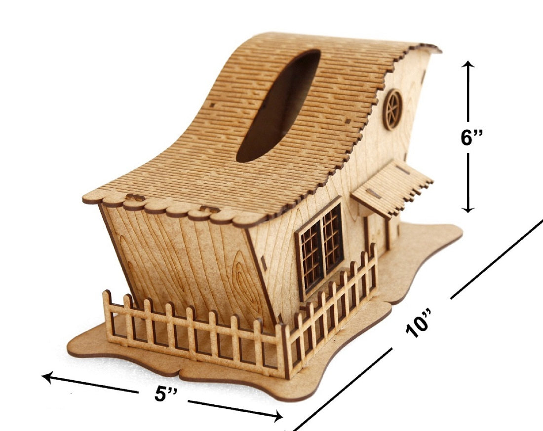 Elegant Wooden Tissue Paper Box – Stylish & Functional