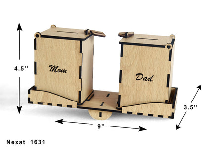 Handcrafted Wooden Money Saving Box – Secure & Stylish