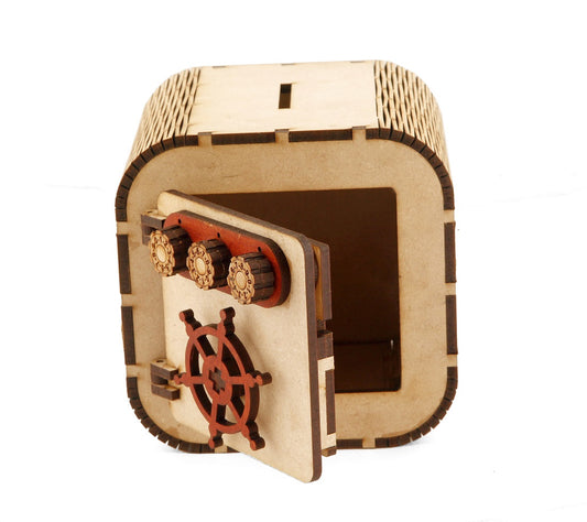 Handicrafted Wooden Money Bank Large - Coin Saving Box - Piggy Bank - Gifts for Kids, Girls, Boys & Adults