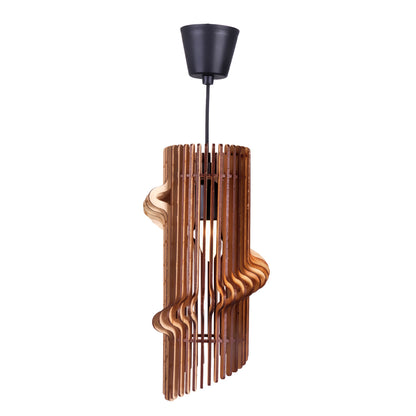 Handcrafted Wooden Ceiling Lamp – Rustic Elegant Hanging Light for Living & Dining Spaces