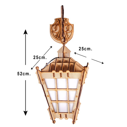 Handcrafted Wooden Ceiling Lamp – Rustic Elegant Hanging Light for Living & Dining Spaces