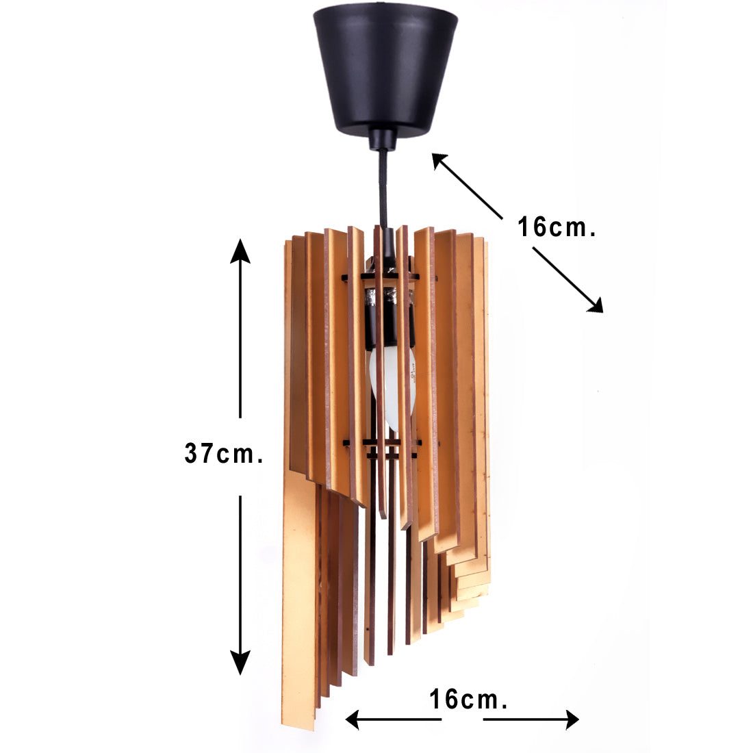 Handcrafted Wooden Ceiling Lamp – Rustic Elegant Hanging Light for Living & Dining Spaces