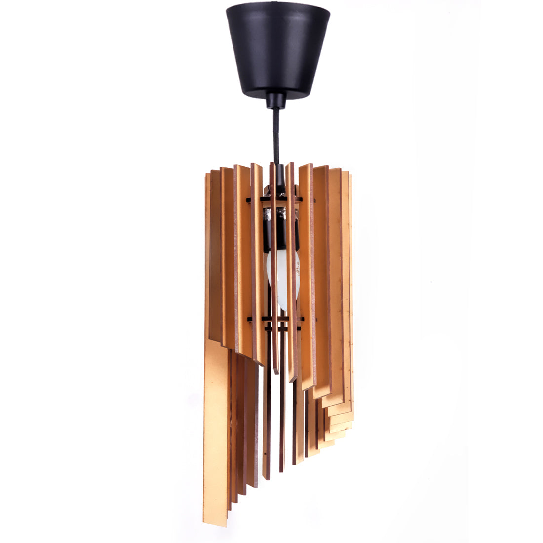 Handcrafted Wooden Ceiling Lamp – Rustic Elegant Hanging Light for Living & Dining Spaces