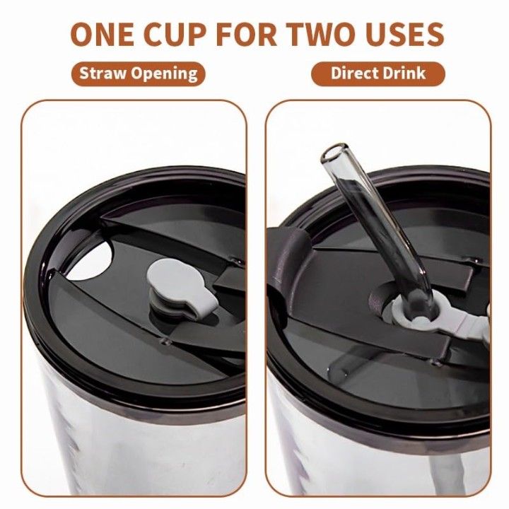Portable Straw Glass Cup