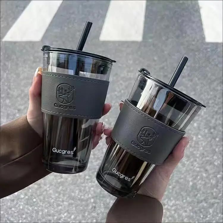 Portable Straw Glass Cup