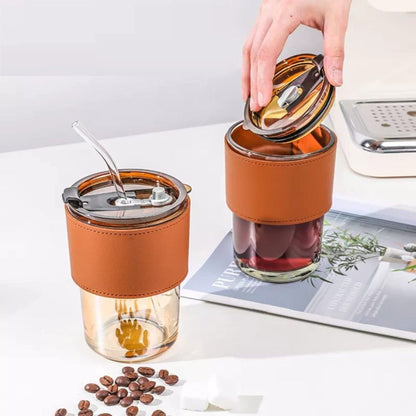 Portable Straw Glass Cup
