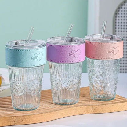 Portable Straw Glass Cup
