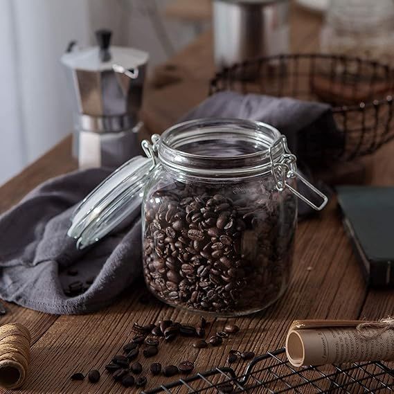 Glass Storage Jars with Airtight Lids
