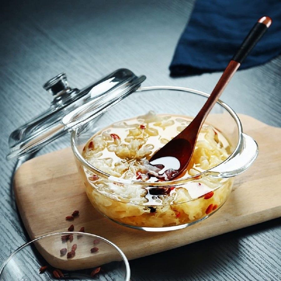 Borosilicate Glass Serving Bowl with Lid