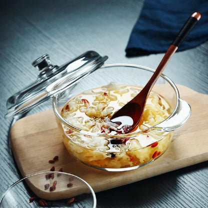 Borosilicate Glass Serving Bowl with Lid