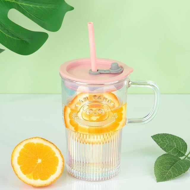 Portable Straw Glass Cup
