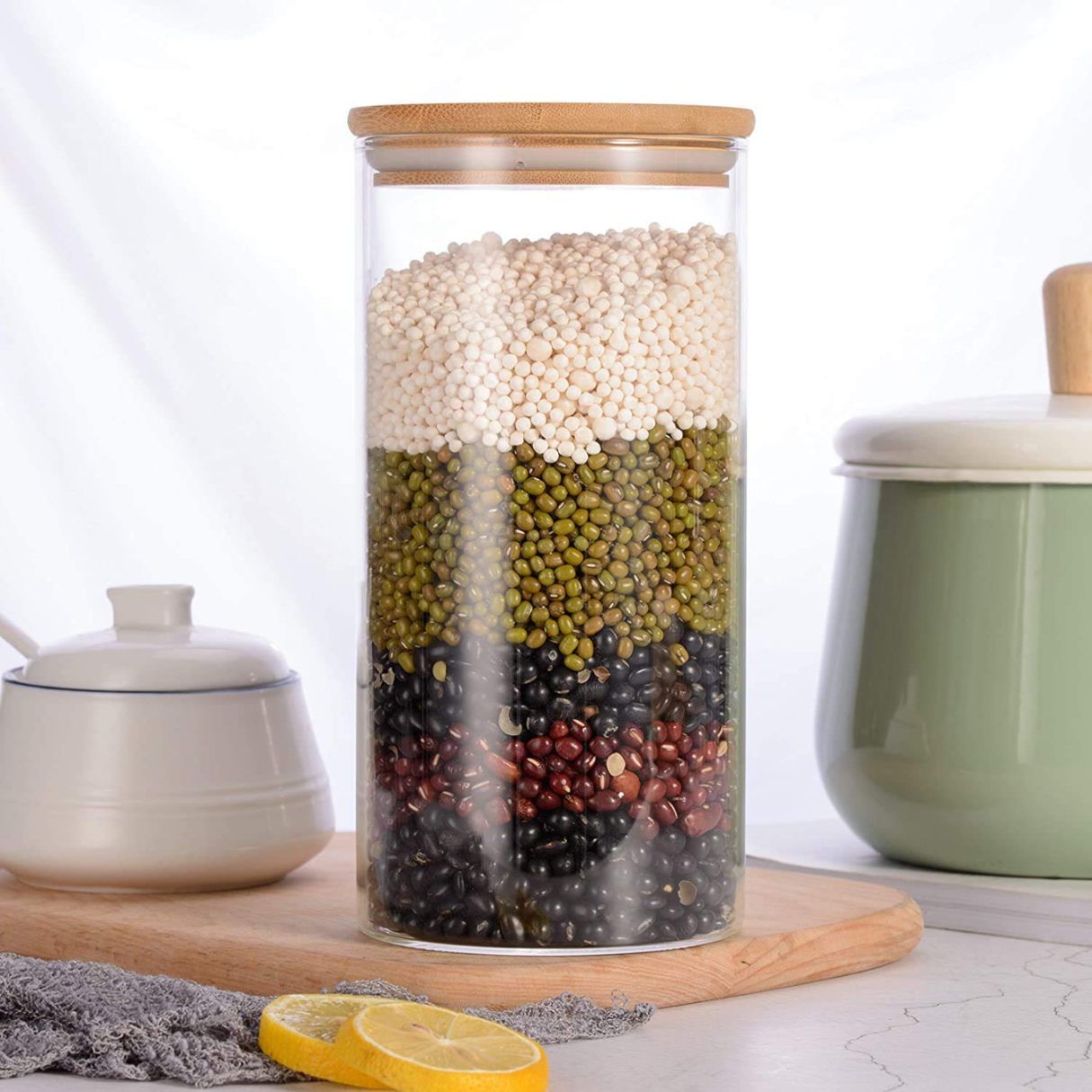 Glass Storage Jars with Airtight Lids