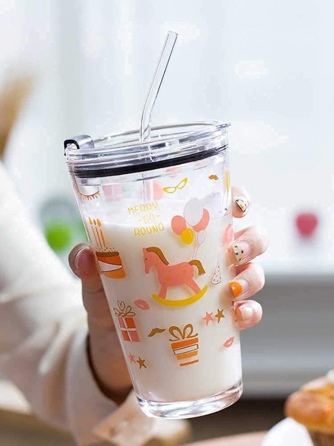 Portable Straw Glass Cup