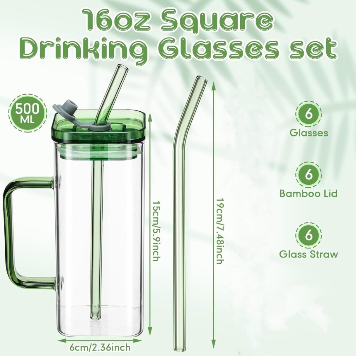 Portable Straw Glass Cup