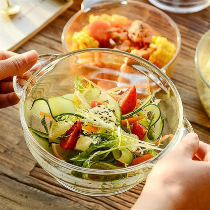 Borosilicate Glass Serving Bowl with Lid