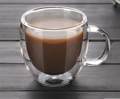 Set of 6 Premium Latte Glasses with Handle