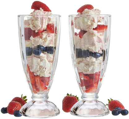 Set of 6 Vintage 340ml Milkshake Glasses