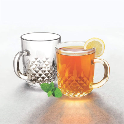 Set of 6 Premium Latte Glasses with Handle