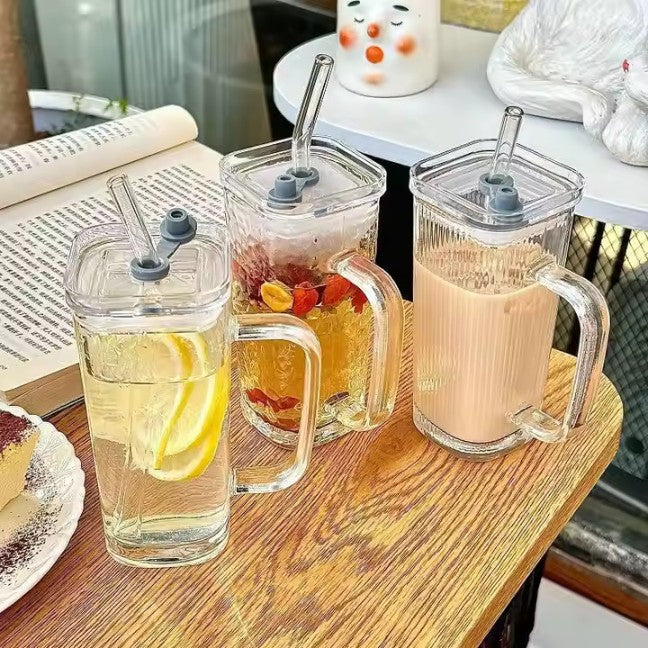Portable Straw Glass Cup