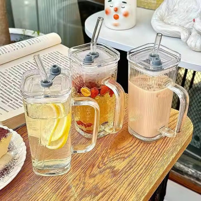 Portable Straw Glass Cup