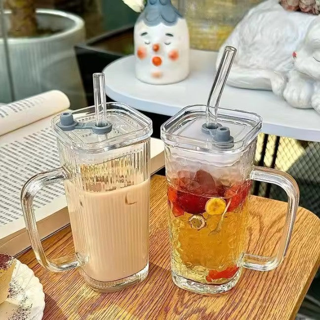 Portable Straw Glass Cup