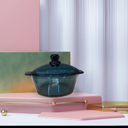 Borosilicate Glass Serving Bowl with Lid