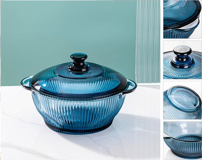 Borosilicate Glass Serving Bowl with Lid