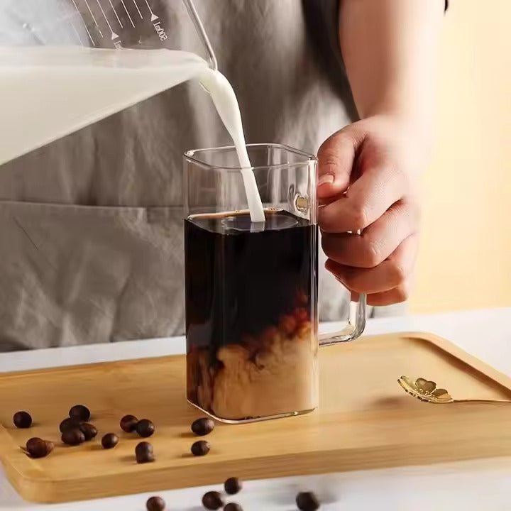 Multipurpose Glass Mug Set with Handle