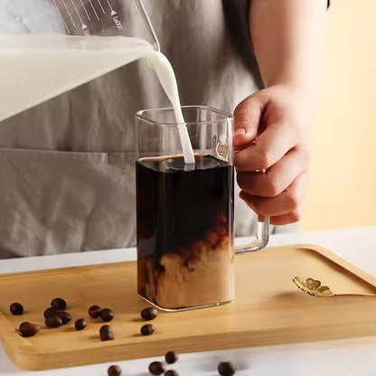 Multipurpose Glass Mug Set with Handle
