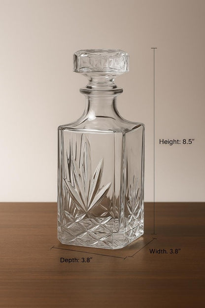 Premium Crystal Whiskey Decanter – Elegant Hand-Blown Glass Bottle for Home, Bar & Gifting