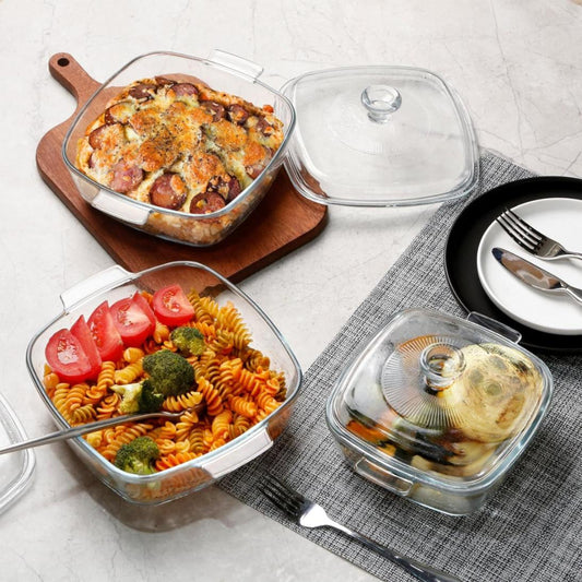 Borosilicate Glass Serving Bowl with Lid