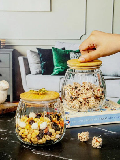 Glass Storage Jars with Airtight Lids