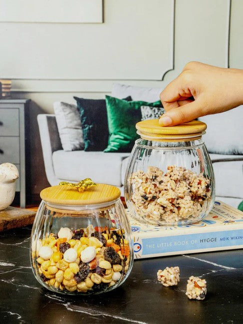 Glass Storage Jars with Airtight Lids