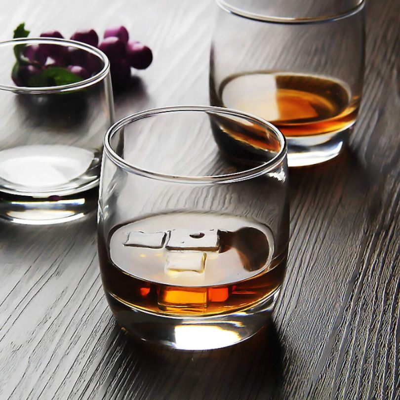 Premium Water & Juice Glass 6 PCS Set Crystal Clear Medium Tumblers, Dishwasher Safe