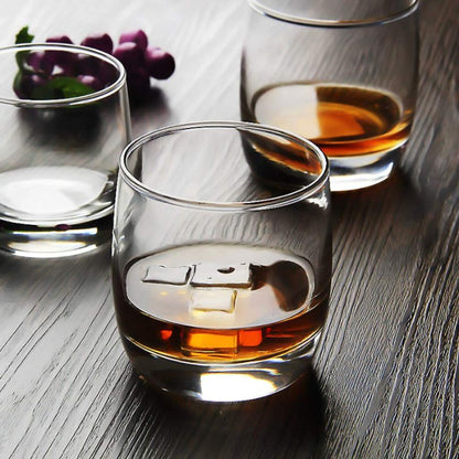 Premium Water & Juice Glass 6 PCS Set Crystal Clear Medium Tumblers, Dishwasher Safe