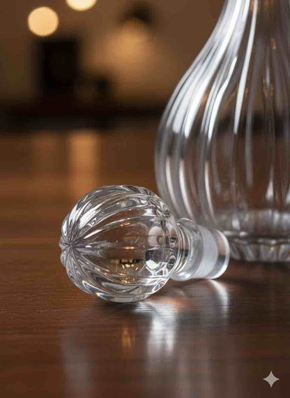 Premium Crystal Whiskey Decanter – Elegant Hand-Blown Glass Bottle for Home, Bar & Gifting