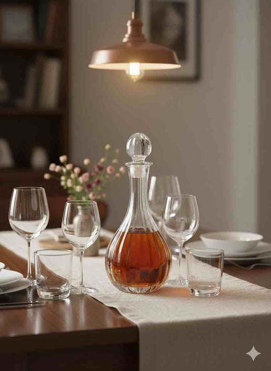 Premium Crystal Whiskey Decanter – Elegant Hand-Blown Glass Bottle for Home, Bar & Gifting