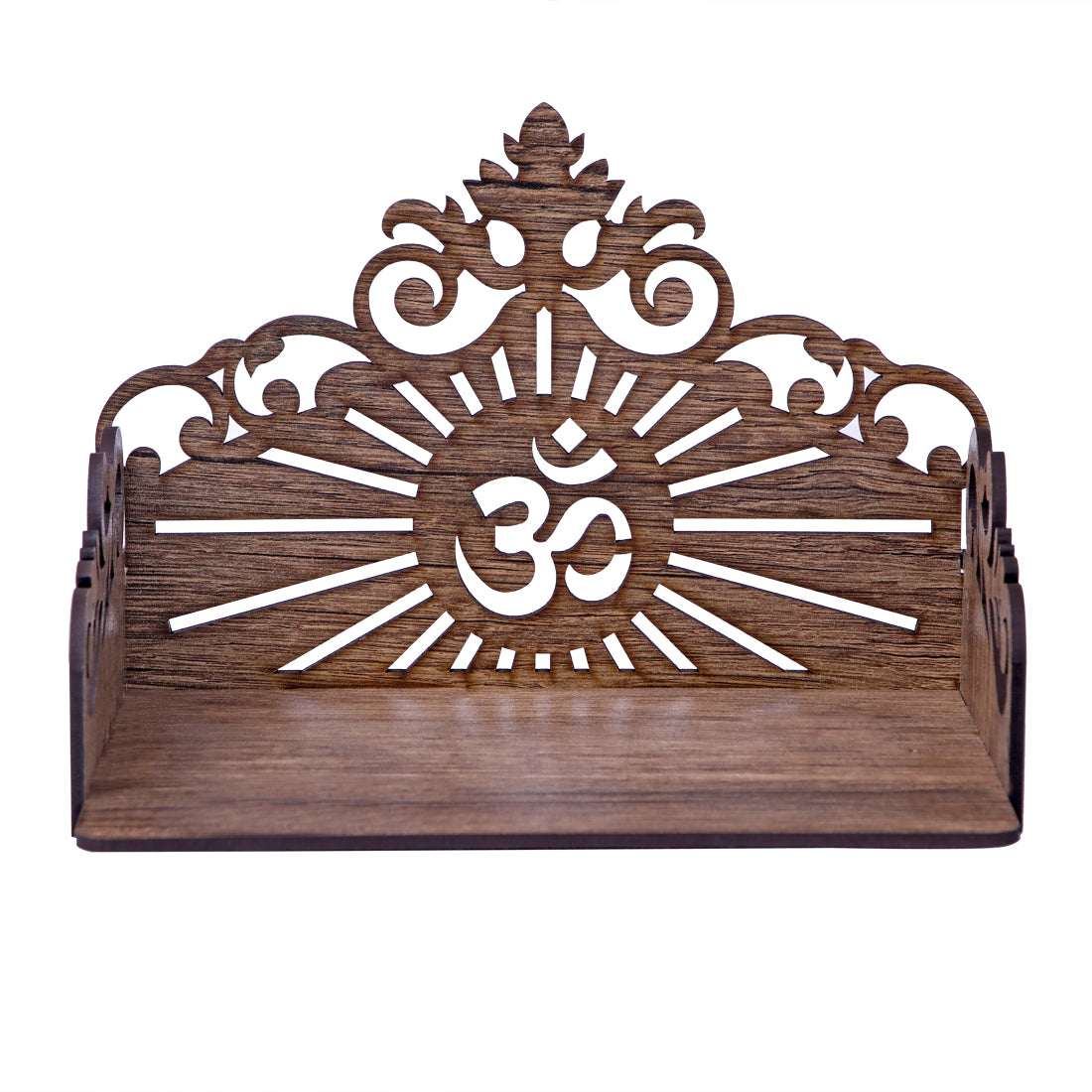 Elegant Wooden Mandir for Home – Wall Mounted Temple & Puja Set