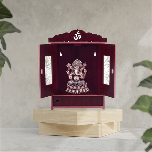 Premium MDF Wooden Wall-Mounted Pooja Mandir – Home Decor & Idols