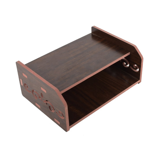 Wooden Set Top Box & Router Holder – Wall-Mount MDF Organizer Shelf