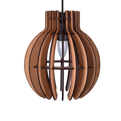 Handcrafted Wooden Ceiling Lamp – Rustic Elegant Hanging Light for Living & Dining Spaces