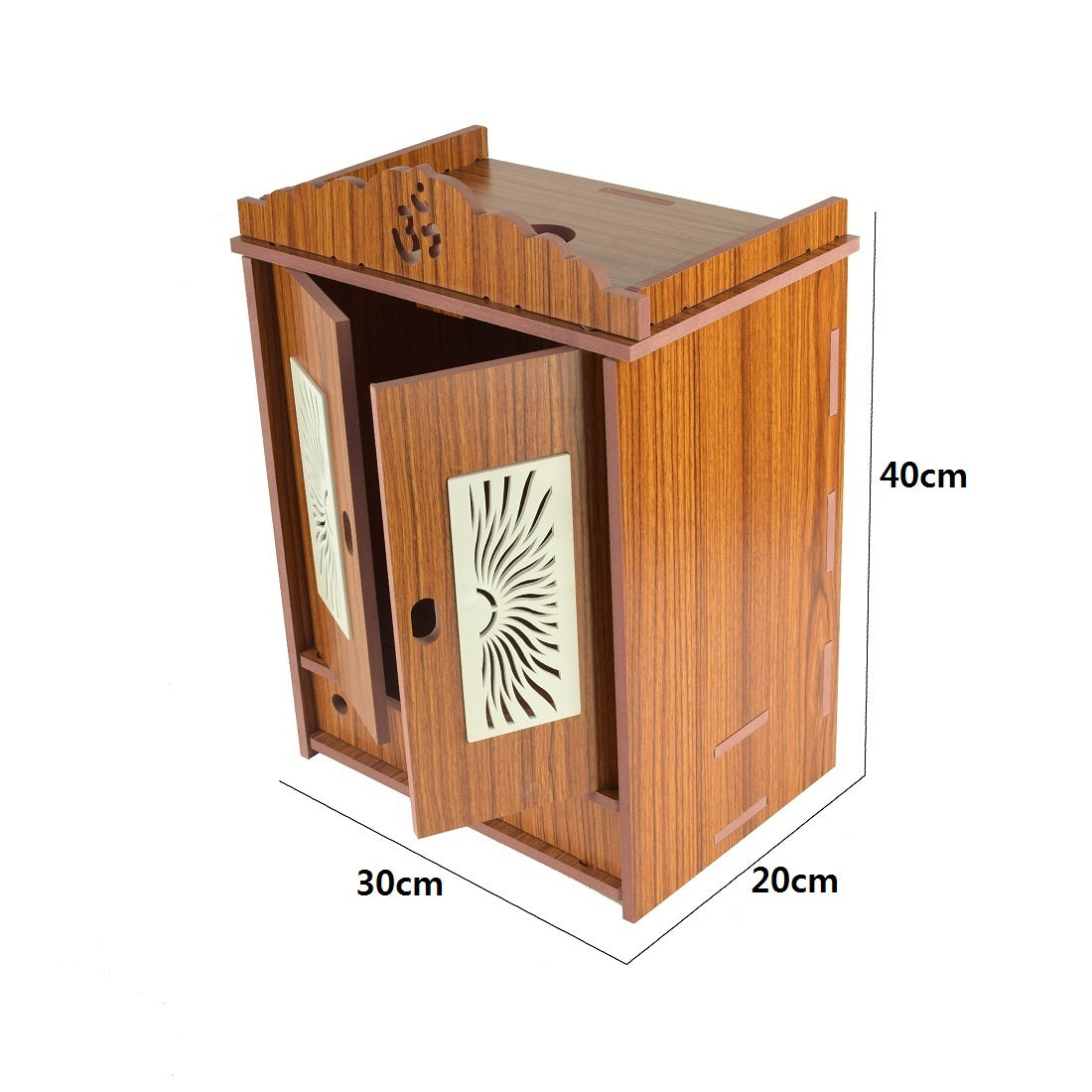 Premium MDF Wooden Wall-Mounted Pooja Mandir – Home Decor & Idols