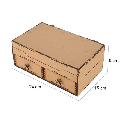 Wooden Makeup & Cosmetics Organizer Box – Stylish Vanity Storage for Women