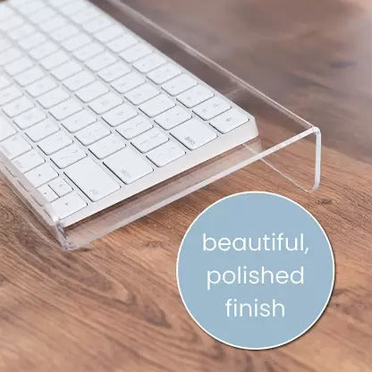 Ergonomic Acrylic Keyboard Stand – Tilted Keyboard Riser for Comfortable Typing & Wrist Support