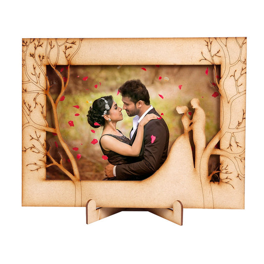 Premium MDF Wood Photo Frame - Wall Hanging Frame | Vertical & Horizontal Display