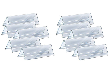 Clear Acrylic Nameplate Holder – Double-Sided Tent Style Desk Name Tag Display (5 PCS)