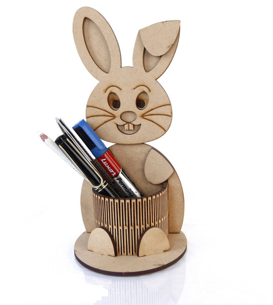 Rabbit Sitting Pen Stand – Cute Desk Organizer Home & Office