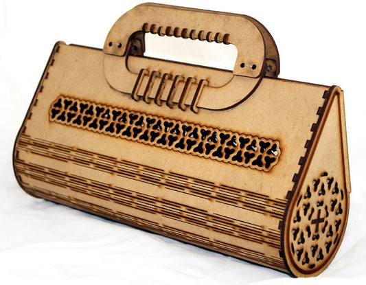Handcrafted Wooden Sling Handbag – Stylish &amp; Elegant